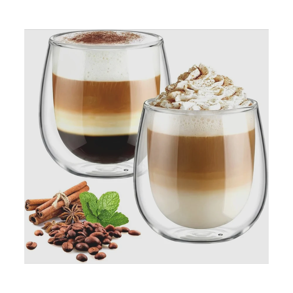 Glastal Vasos de Café Doble Pared 250ml